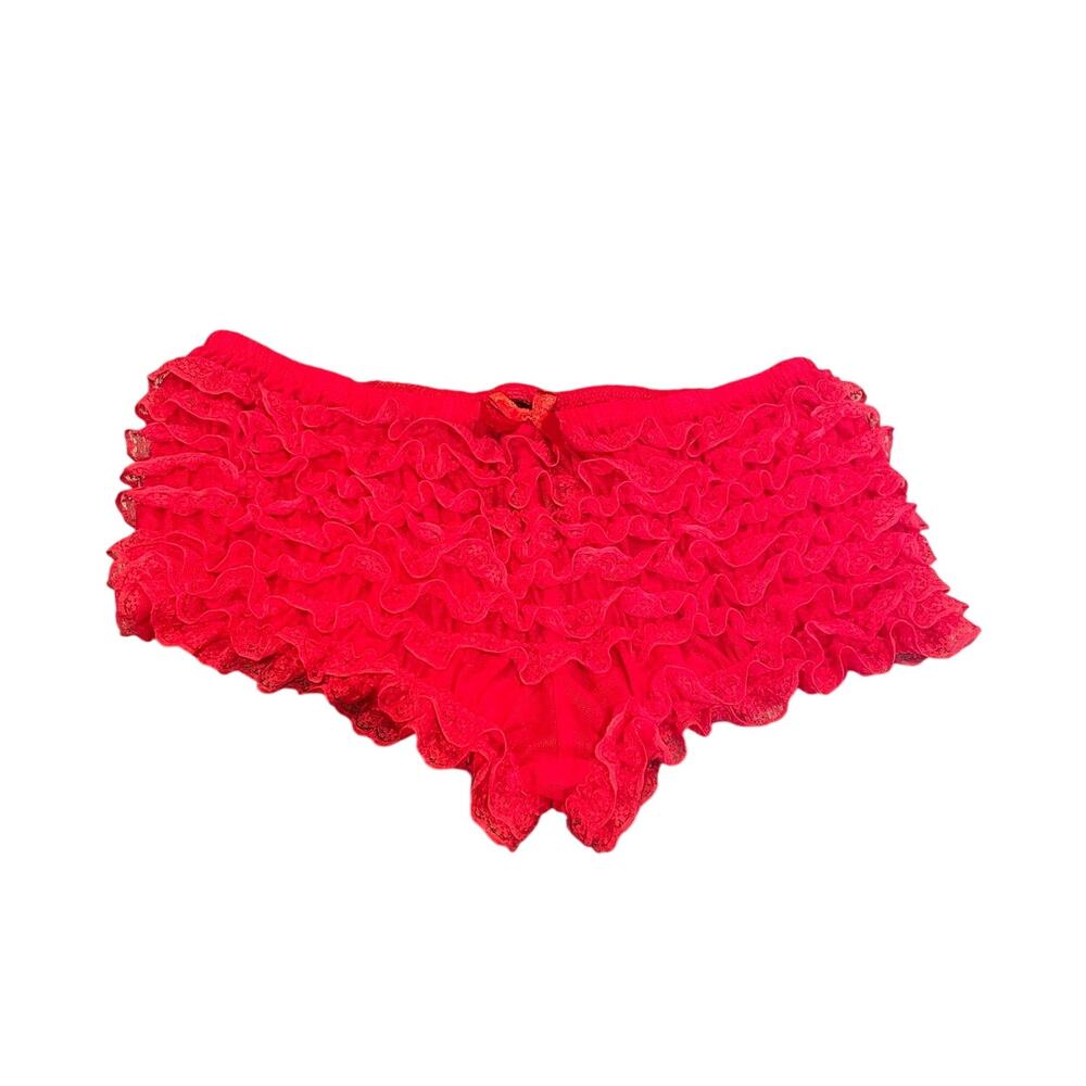 )red ruffle lace bloomers